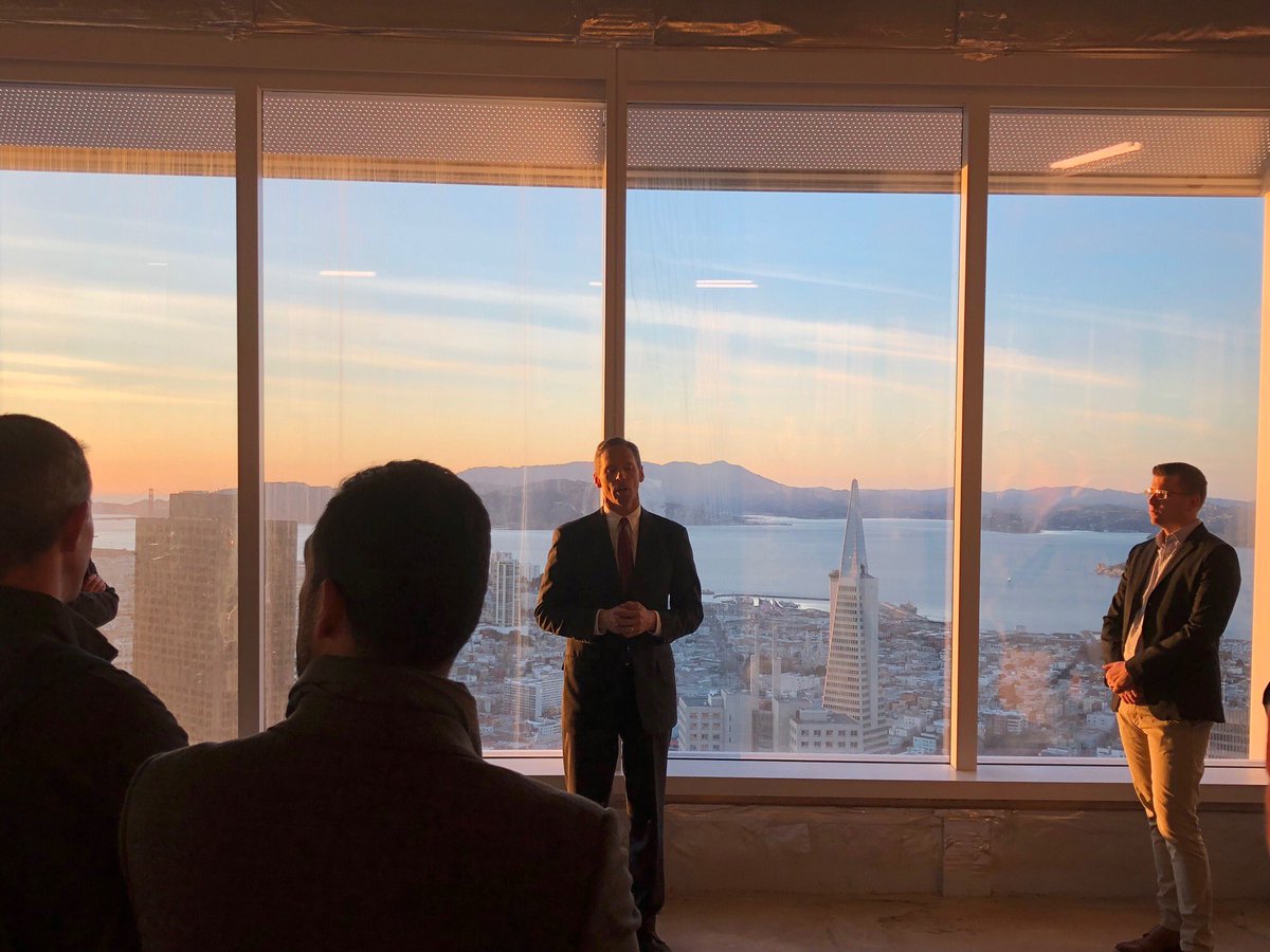 Hines's tweet photo. Hines hosted members of the LGREG organization (Lesbian and Gay Real Estate Group) at @SalesforceTower in San Francisco for a networking opportunity and tour that included unparalleled views of the Bay Area. #Hines #LGREG #SalesforceTower #SanFrancisco #cre https://t.co/NIj3fnAh4d