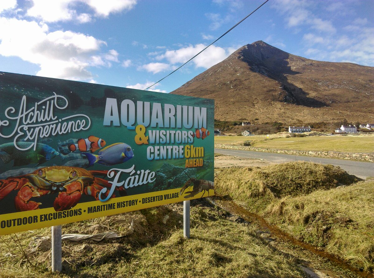 AchillEXP's tweet photo. Nine Billboards Outside Achill Experience
As we prepare for our grand reopening tomorrow at 11am, we have erected new billboards to advertise our wonderful Aquarium and Visitor Centre, all the way from Tiernaur right to our door.
We hope that you will come and visit. https://t.co/YBc8cGH1gq