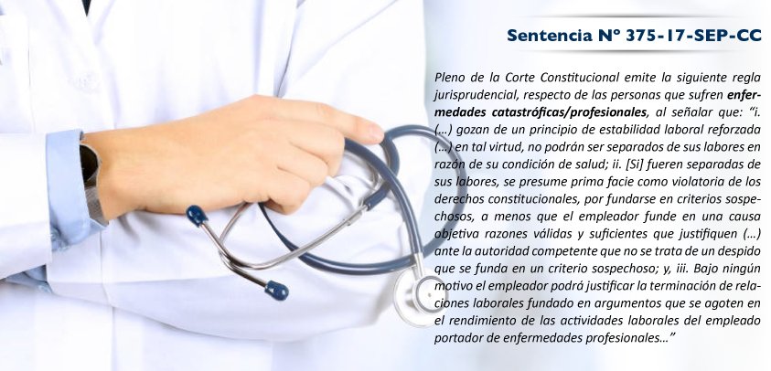 CorteConstEcu's tweet photo. #JusticiaConstitucional 
#EnfermedadesCatastróficas 
#DerechoAlTrabajo 
#Igualdad ver sentencia en: https://t.co/oCgGfTbdfJ https://t.co/sJT4y6Dw4O
