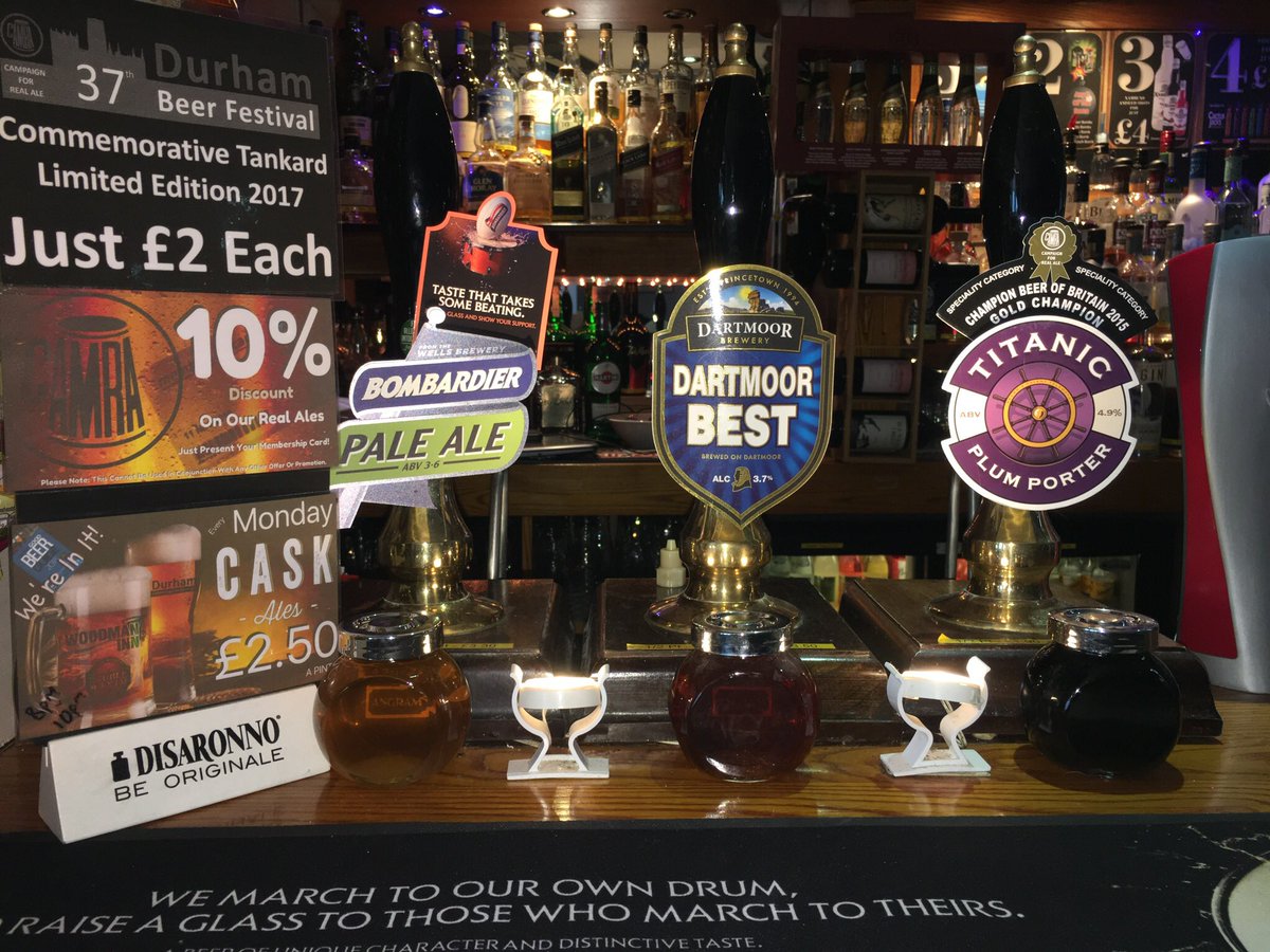 WoodmanInnDH1's tweet photo. #AleTalk Updated: Dartmoor’s Best (3.7%), Titanic’s Plum Porter (4.9% Dark) & Wells Bombardier Pale (3.6% Light Golden). Followed by Maxim’s Swedish Blonde (4.2% Blonde) & Bombardier Gold (4.1% Amber). Don’t forget CAMRA members get a 10% discount when you show your card!!l 🍺🤪 https://t.co/snJFKaqkXB