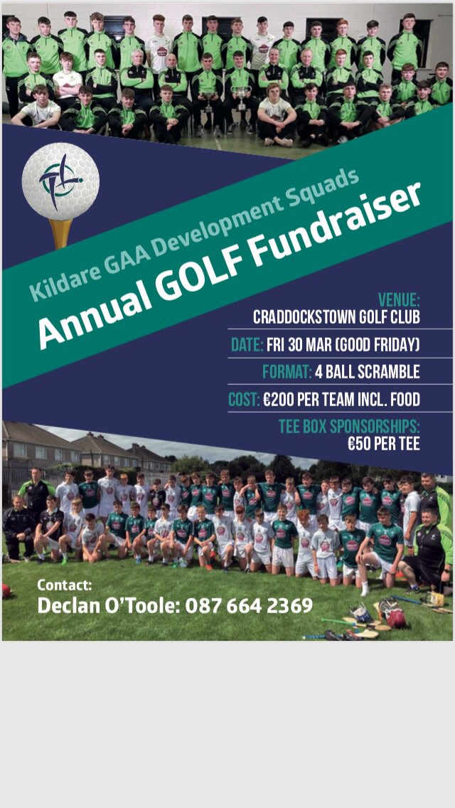 RT pls lads <a href="/DoyleEoin/">Eoin Doyle</a> <a href="/FConway93/">Fergal Conway</a> <a href="/Niall_Kelly_14/">Niall Kelly</a> <a href="/CribbinPaul/">Paul Cribbin</a> <a href="/moloneymark/">Mark Moloney</a> <a href="/OneillEannaSC/">Eanna O Neill</a> <a href="/j_sheridan97/">Jack Sheridan</a> Any local businesses/people interested in sponsoring a tee box at this yrs Dev Squad Golf Fundraiser??Support our future football &amp; hurling stars, contact Deckie on 0876642369