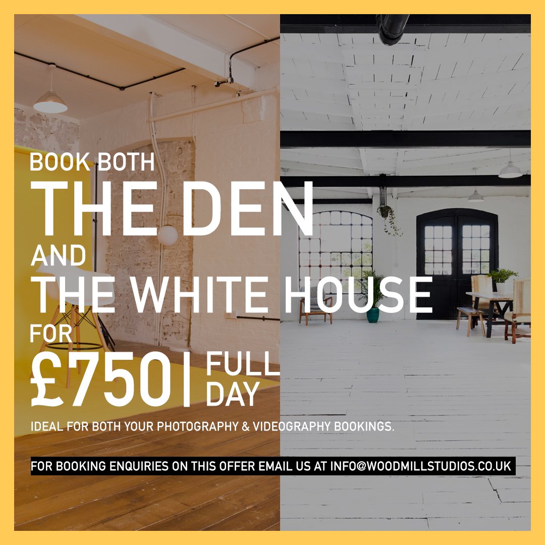 woodmillstudios's tweet photo. WE HAVE A NEW OFFER FOR YOU!!😊

For enquiries please do feel free to email us at info@woodmillstudios.co.uk

We look forward to welcoming your shoot!

https://t.co/TXIPVcsDSt

#WOODMILLSTUDIOS #PhotographyStudio #FIlmStudios #Photography #StudioOffers #Offers #Fashion #Lifestyle https://t.co/WLfRfZy0Q0