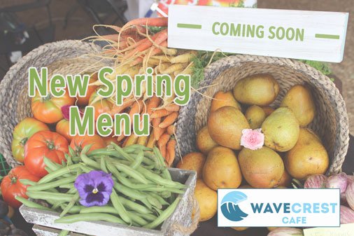 WaveCrestCafe's tweet photo. Tomorrow is the last day to enjoy the winter menu items at #WaveCrestCafe! Starting Monday there's a brand new menu for spring. Any guesses as to what you'll find? 🤔 https://t.co/cLBplOSrIC