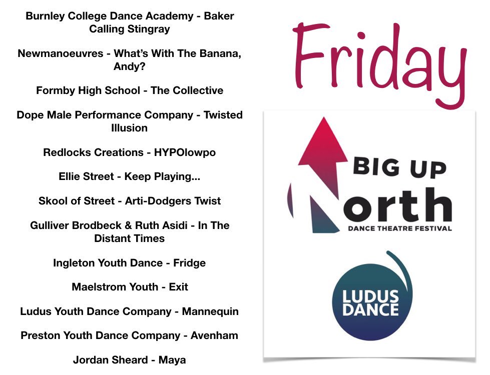Congratulations to all the successful groups that will be sharing work <a href="/TheDukesTheatre/">The Dukes Lancaster</a> on Friday 20th April! We can’t wait to see you perform... tickets are now on sale so make sure you don’t miss your chance to see #BIGUPNorth too! bit.ly/2t84pZt <a href="/ludusdance/">Ludus Dance</a>