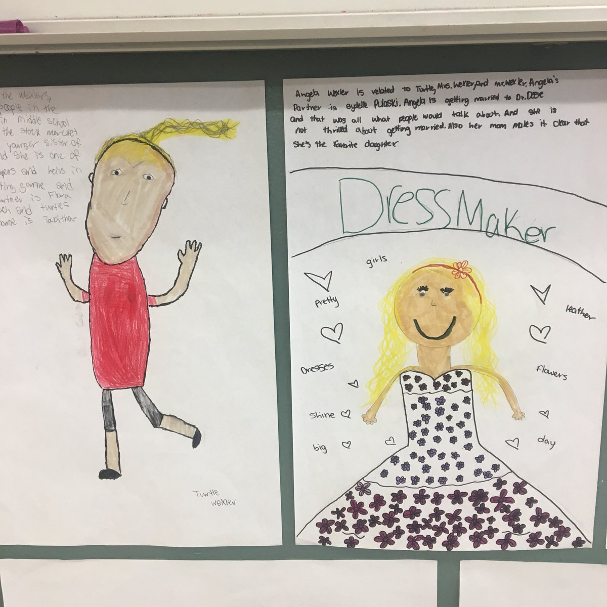 mizz_sgonzalez's tweet photo. Adding a creative spin to keeping a character log is one of my favorite enrichments. Look at these masterpieces! #TheWestingGame #SOMANYCHARACTERS #murdermystery #litstudy #weputtheLITinLiterature https://t.co/UI58bBcbpB
