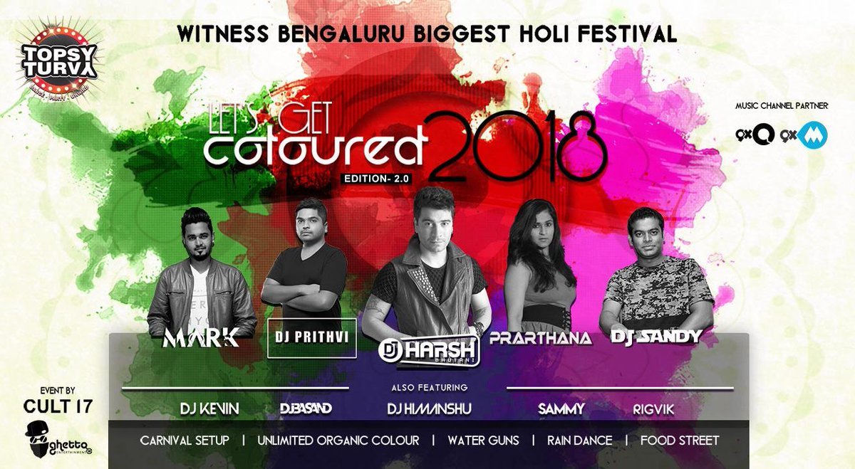 district_india's tweet photo. Throws hands and colours up in the air and shouts 'Holi Hai'! https://t.co/4gA9AcgWjm #Bangalore #HoliParties #LastMinutePlans #Holi2018 https://t.co/RipvoLMEMk