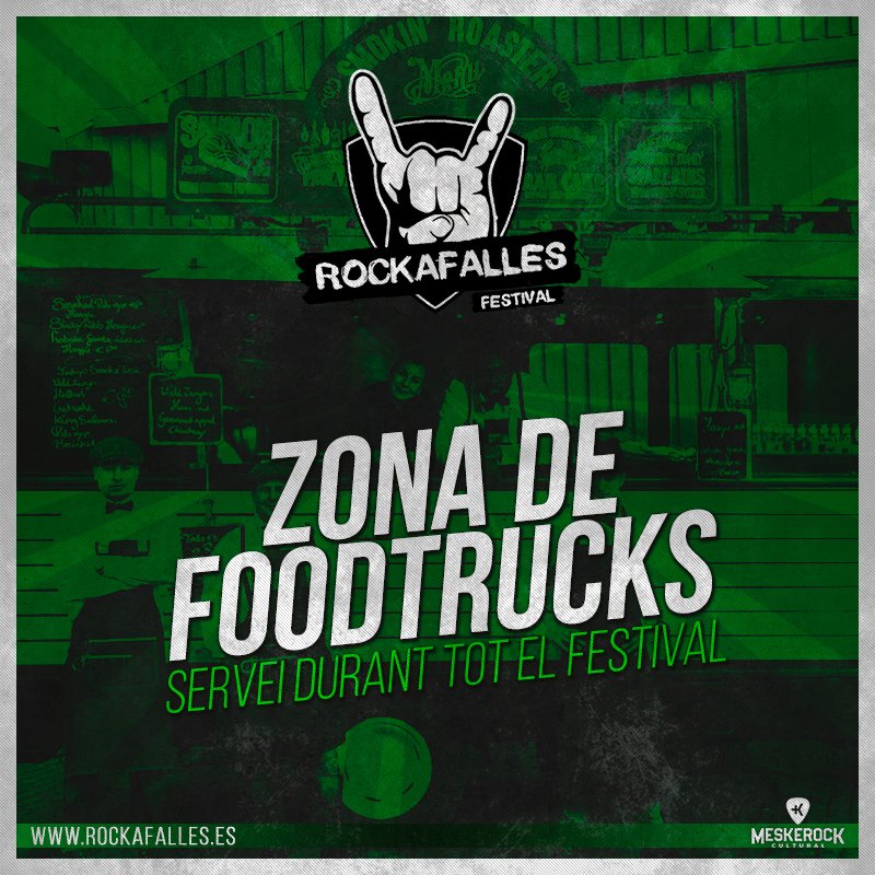 RockafallesFest's tweet photo. Dins del recinte podreu trobar varietat per menjar a la zona de foodtrucks, des de que obrim portes fins al final del festival!!🍔🍕🥗 
----
✅ÚLTIMES ENTRADES A 20€: https://t.co/wiWGkjMYkZ
----
#Rockafalles 3 de #Març #Paterna #València https://t.co/gDUkwTuIwT