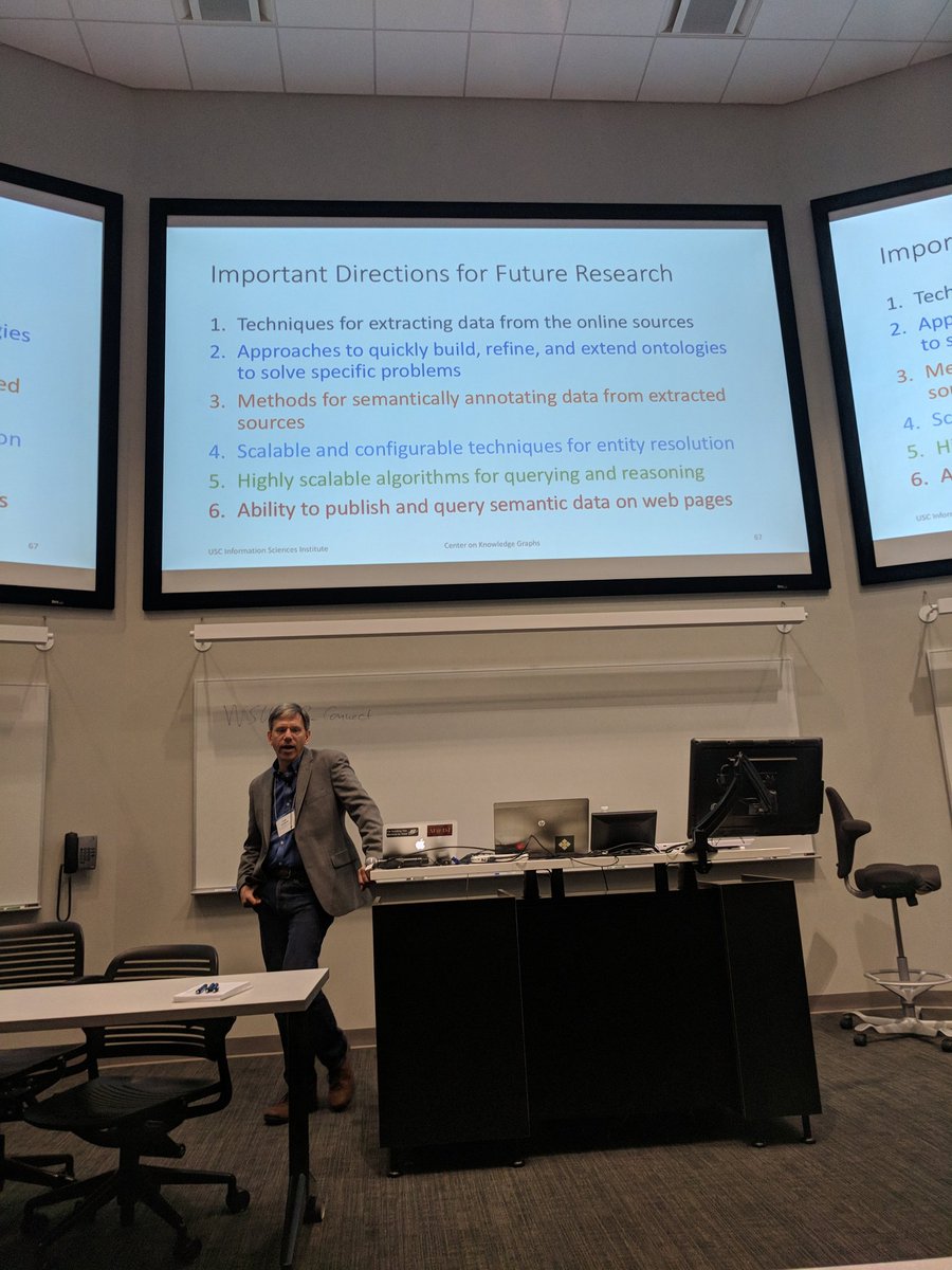 varish's tweet image. .@caknoblock on the important future research directions for #semanticweb #US2TS