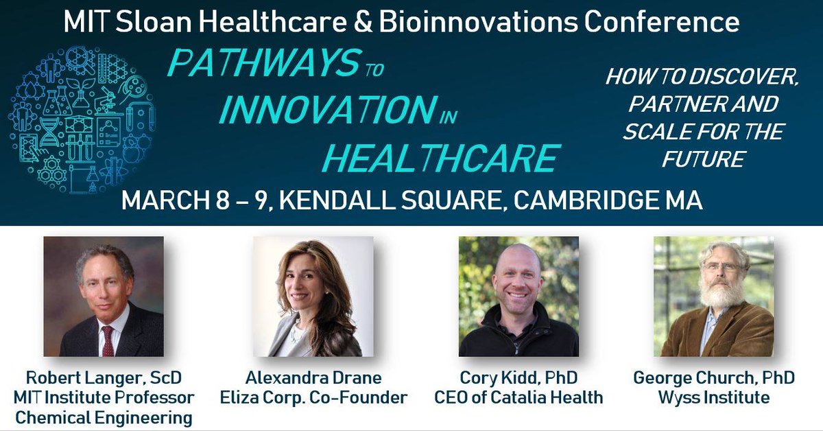 MedTechBoston's tweet photo. MIT Sloan Healthcare and Bioinnovations Conference @MITBioinnov is a little over a week away! Join us for exciting and relevant conversations on healthcare, biotech, and pharmaceuticals. We are proud to announce our keynote speakers! Buy your ticket now! https://t.co/cZnHtbmWYJ https://t.co/NnFMIgtw2c