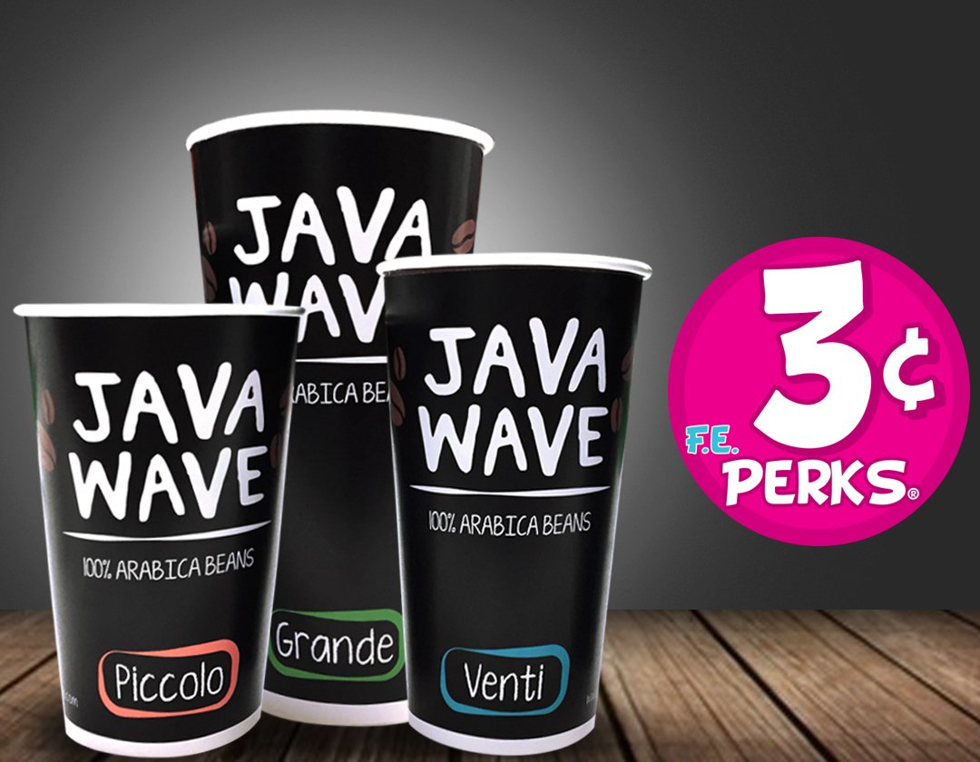 FamilyExpress's tweet image. Need a boost? All sizes of #JavaWave Coffee, European Cafe, and Cold Brew come with 3¢ #FEPerks each for card members! Don't have an FE Perks card? What are you waiting for!? We're happy to get you set up with one today! 😎