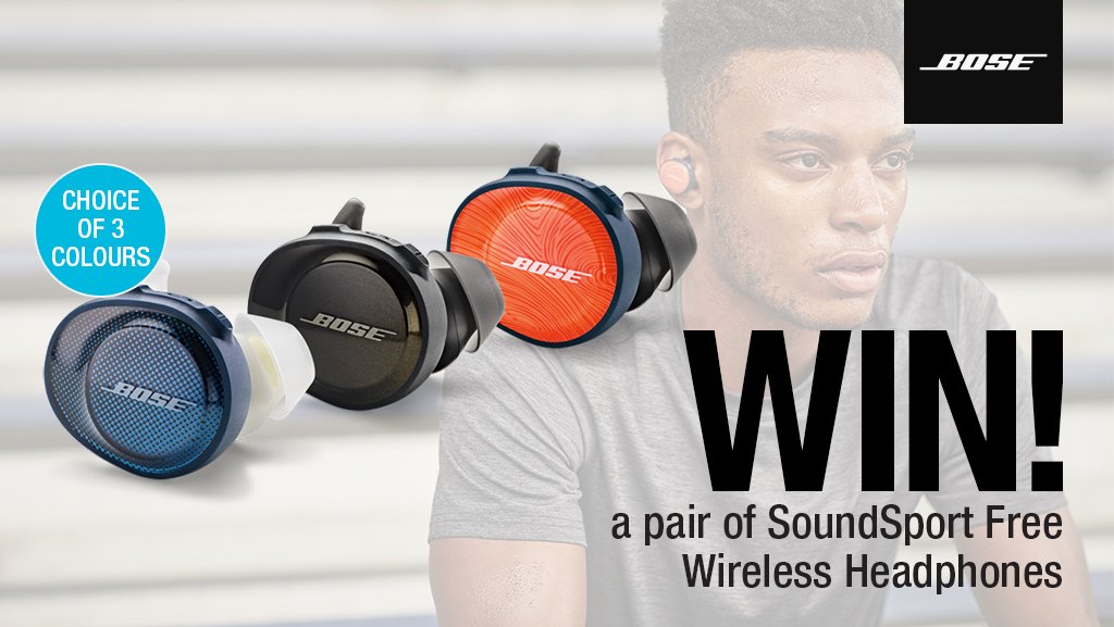 HughesDirect's tweet photo. Enter our latest competition to #WIN a pair of @BoseUK SoundSport Free Wireless Headphones for both yourself and a friend!
Simply follow us @HughesDirect, retweet &amp; tag your friend for a chance to win! 🍀🎁 
Ends 07/03/18, Ts&amp;Cs apply --> https://t.co/CnneDWTnDR https://t.co/tX3RCnvFDz