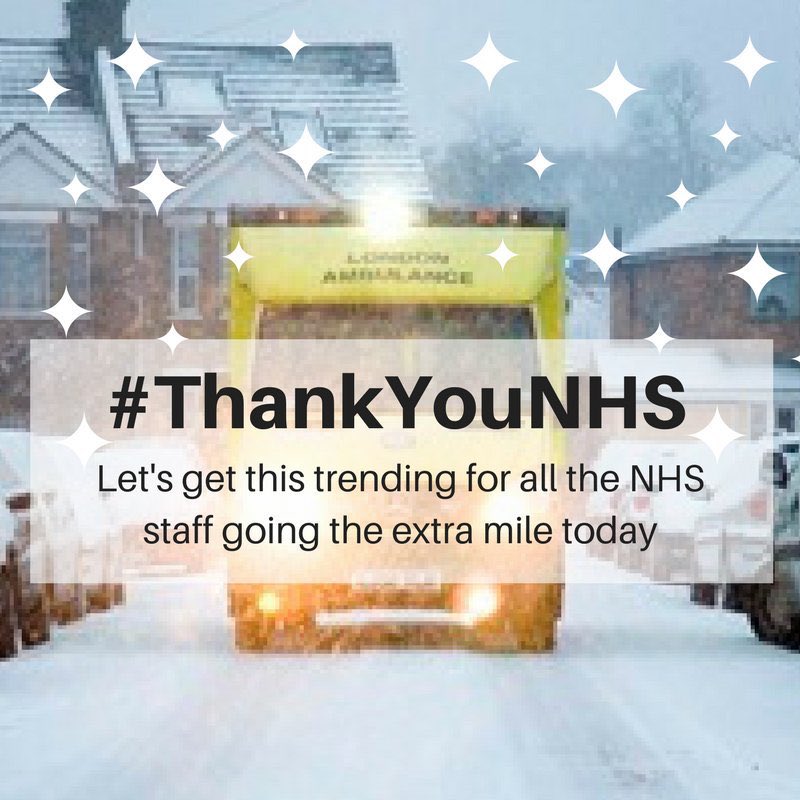 KailashChandOBE's tweet image. Extreme weather is putting unprecedented pressure on the #NHS. The NHS family is working unstopped 24 hours to keep you healthy. RT if you wish to to convey #ThankYouNHS !