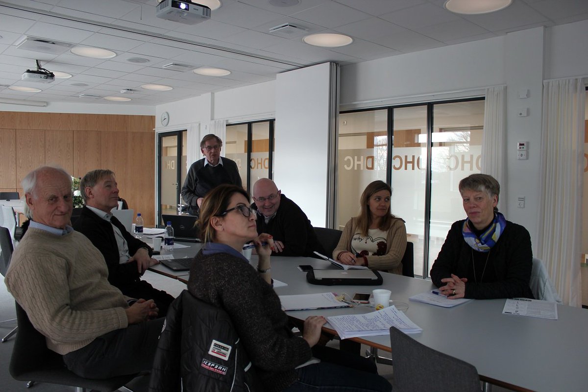 headacheburden's tweet photo. The Global Campaign Committee of Lifting the Burden met at the Danish Headache Center today. Clockwise: Tim Steiner (standing), Zaza Katsarava, Raquel Gil Gouveia, Rigmor Jensen, Derya Uluduz, Jes Olesen and Lars Stovner. Not shown: Maria Westergaard and Ulla Schultz. https://t.co/n9Rue0Umcd