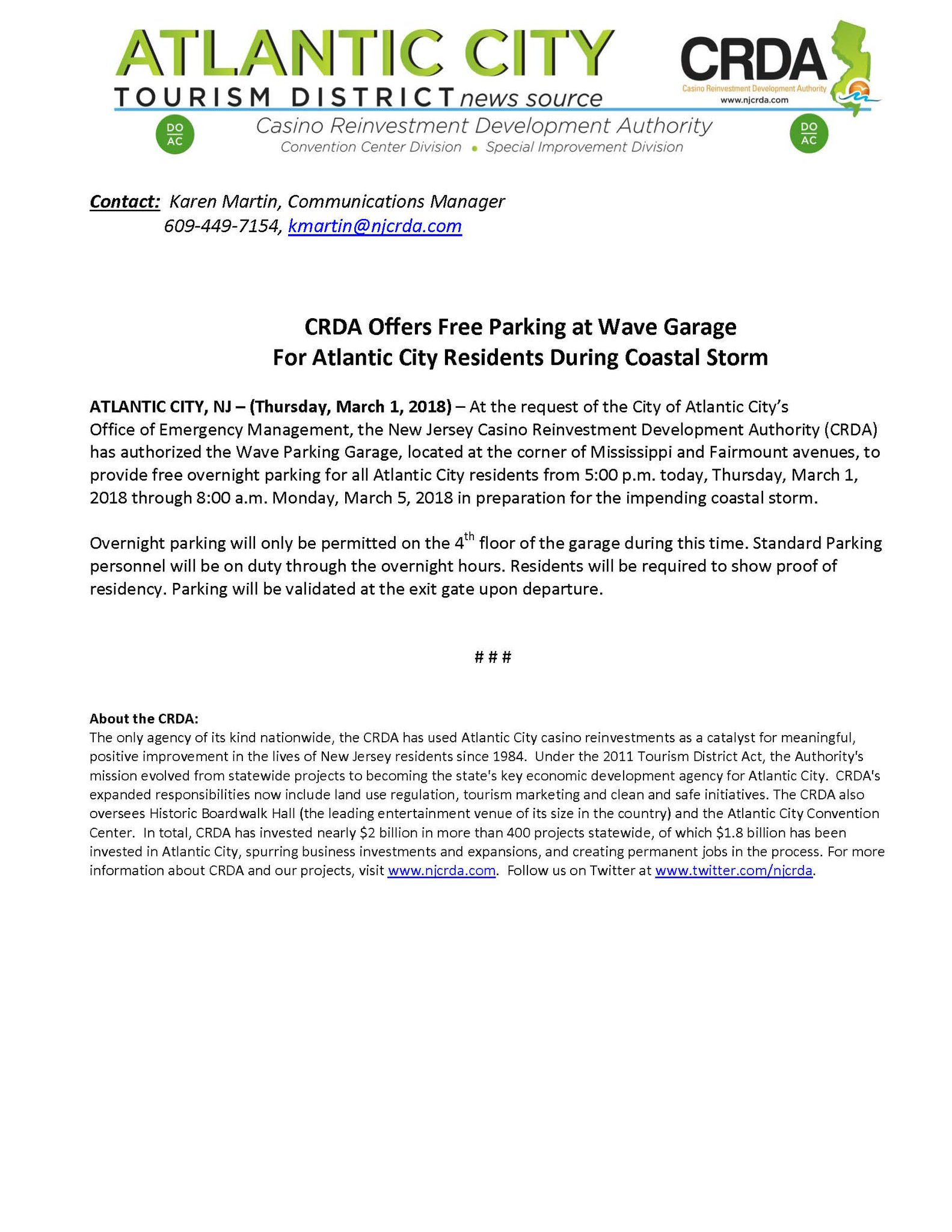 Crda On Twitter The Crda Has Authorized The Wave Parking Garage