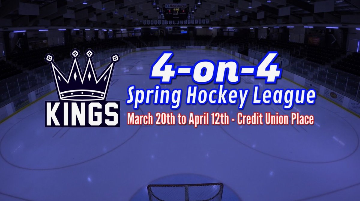 The Dauphin Kings will be hosting a VERY AFFORDABLE 4-on-4 Spring Hockey League later this month. It's open to Atom, PeeWee, Bantam and Midget age groups.

Fire up the details here: dauphinkings.com/kings-announce…

🦁👑