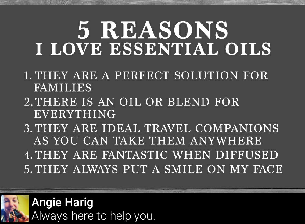AngieHarig's tweet photo. 5 (out of 1,000) reasons why I love #EssentialOils… https://t.co/drujFoUFfr https://t.co/42veUUBq68