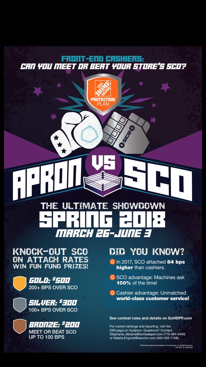What stores would like to add $500 to their Fun Fund while delivering great customer service and helping  protect our customers from costly repairs or replacements of their products?

FW9 through FW18 we are running the Apron vs SCO contest. Let's take care of our customers!