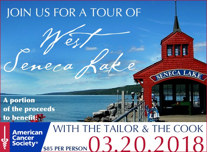 tailorandcook's tweet photo. WINES OF WEST SENECA LAKE: a wine pairing dinner on 3/20 at 6pm. Portion of the proceeds got to @AmericanCancer! Call https://t.co/pmLEYiyaOp to book! This will sell out fast! https://t.co/F4j9LcUV0I