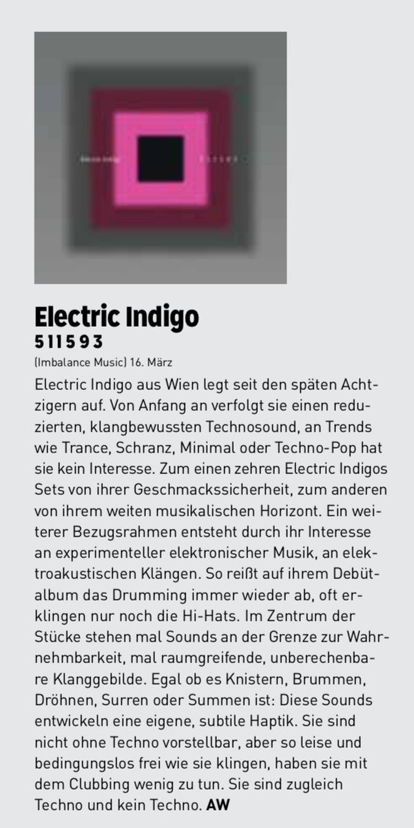 electric_indigo's tweet photo. just spottet the first #review of my album, thanks @Groove_Mag https://t.co/jrrzuv6fVF