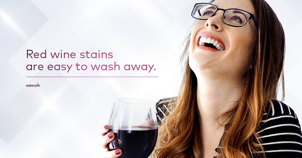 The Whitening Water Flosser can help remove those unwanted stains caused by red wine, coffee, and tea. Visit goo.gl/rgDnpP to learn more!