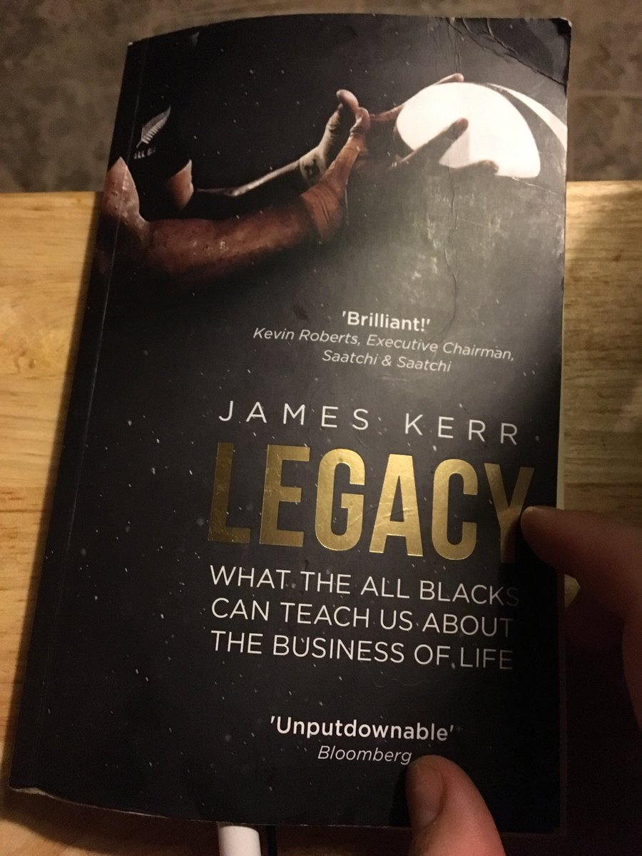 Today’s sauna read: “Sweeping the sheds, doing it properly, so nobody else has to, because nobody looks after the all blacks, the all blacks look after themselves.” #legacy #jameskerr