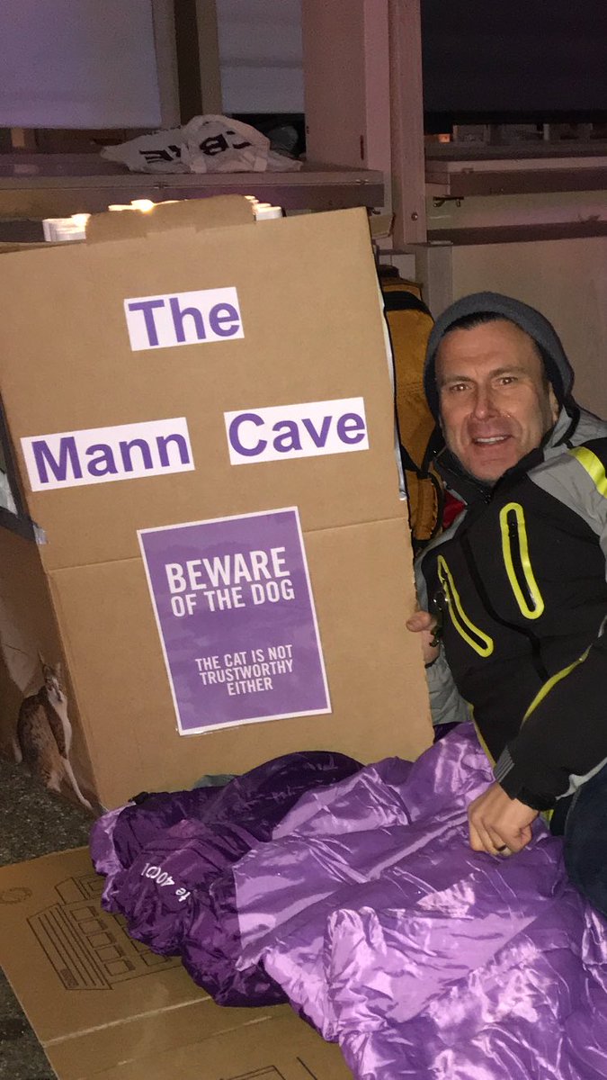My Mann Cave is ready for the #LandAidSleepOut tonight. 200 #property people braving #BeastFromTheEast raising money to help end youth homelessness. <a href="/TFTConsultants/">TFT</a> <a href="/freeholdLGBT/">freeholdLGBT</a> .