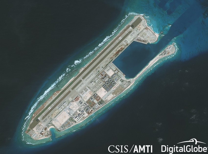 GregPoling's tweet photo. We've overhauled our Island Tracker at @AsiaMTI. It now includes imagery of EVERY outpost in the South China Sea for EVERY claimant. That's over 90 facilities at nearly 70 features, w/ before and after shots and other relevant info https://t.co/JMSiPGaGFJ https://t.co/LhfiZ6011P