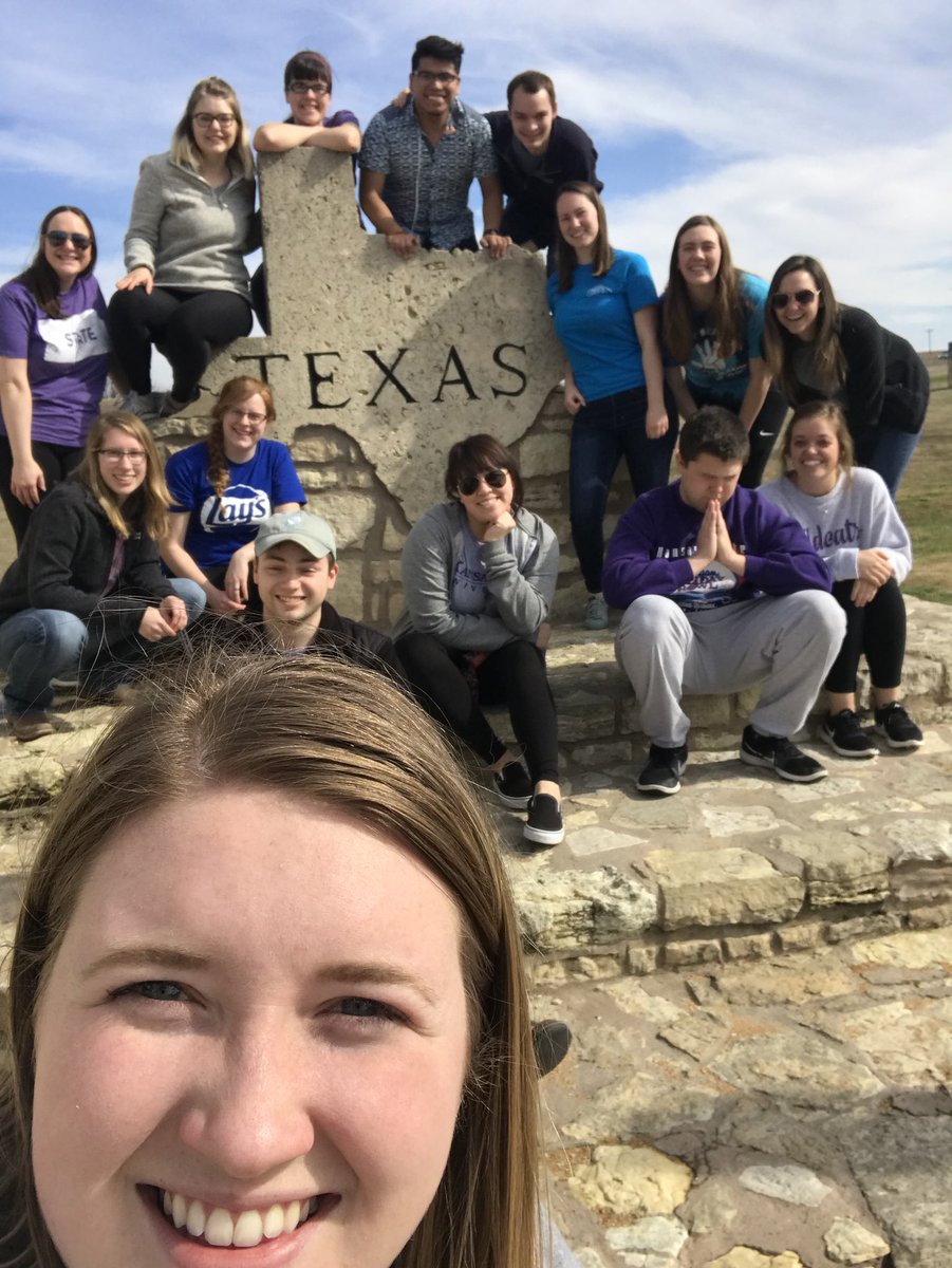 kristy_ladner's tweet photo. @KState_IMSE has finally crossed the border into Texas. Hopefully the stand still traffic will let up soon! Let’s figure out a way to stop traffic jams from happening @IISESC2018. 🤷🏼‍♀️ https://t.co/dbBTX3mZ4T