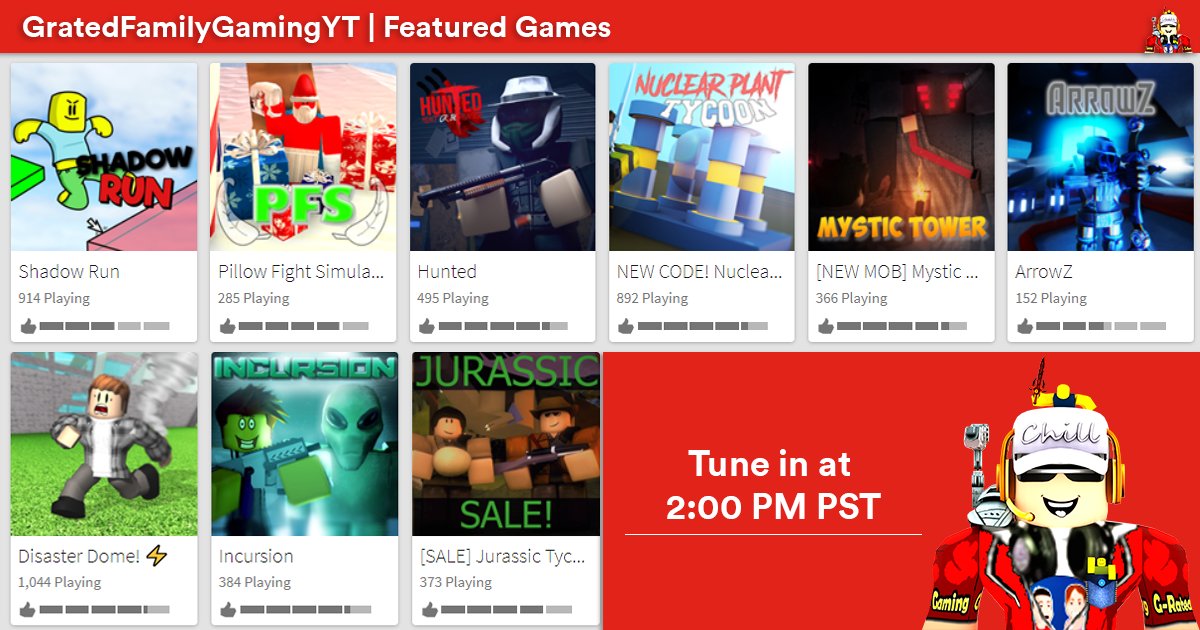 Roblox On Twitter Today At 2pm Pst G Rated Gaming Plays The