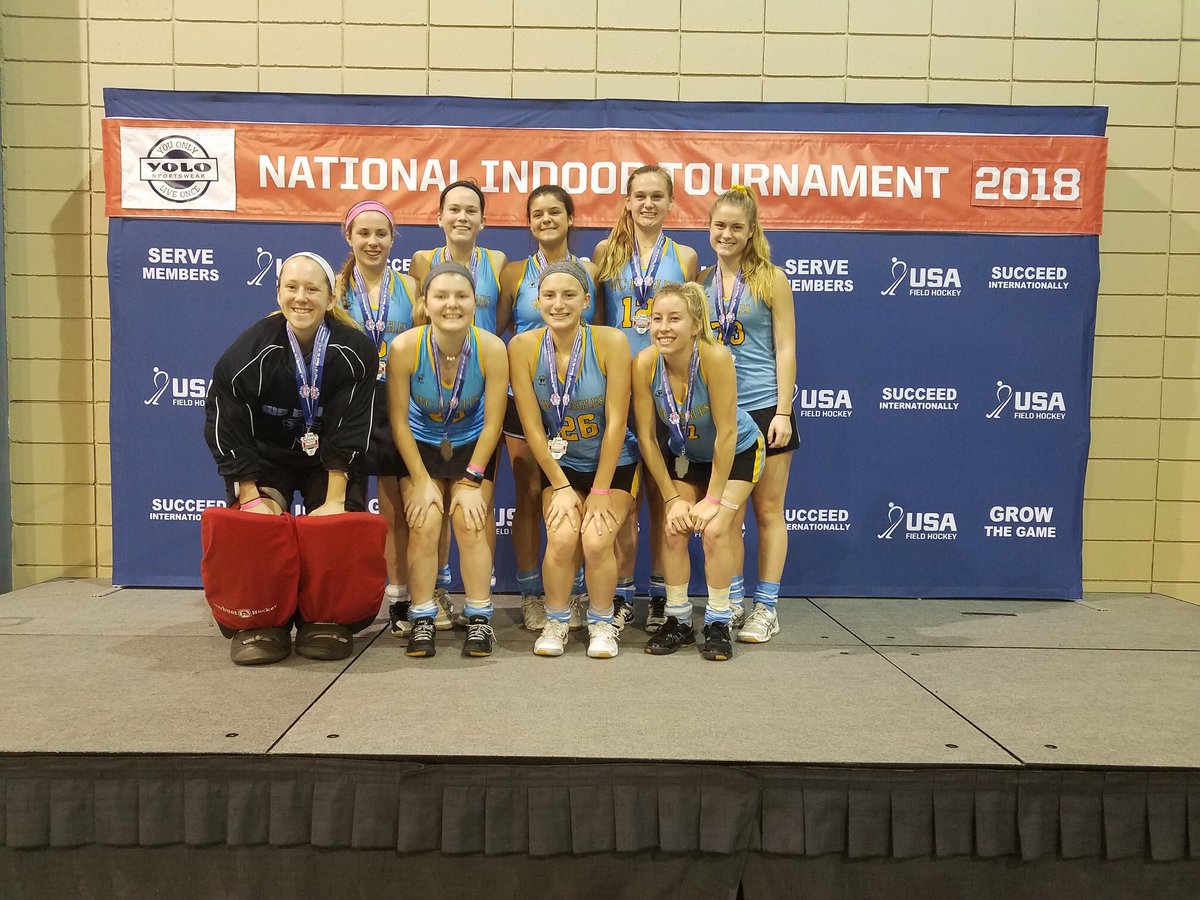 WCEaglesFH's tweet photo. Successful U19 National Indoor Tournament this past weekend capturing 🥇 in Pools A, B, C, F, and I! #Champions #NIT #2018 #U19 #USAFieldHockey #USA 📷: Logan Whitton https://t.co/1K35T6k16g
