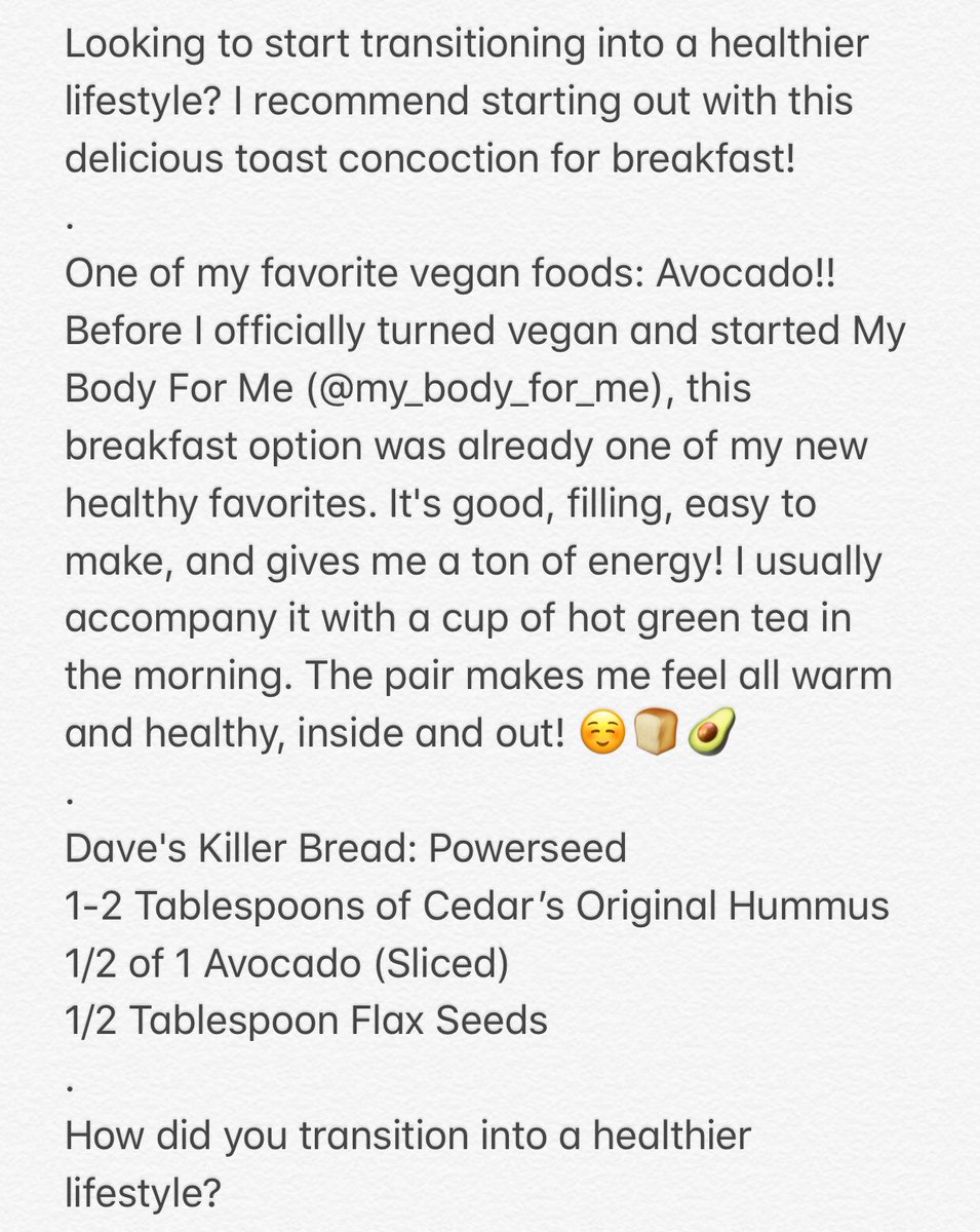 my_body_for_me's tweet photo. Not trying to push my food on you, but @KillerBread and @CedarsFoods are eaten daily in my house! ☺️🍞🥑
.
#MyBodyForMe #Breakfast #BreakfastFood #Healthy #HealthyFood #HealthyLifestyle #Vegan #VeganFood #DavesKillerBread #Cedars #Hummus #Avocado #FlaxSeeds #Yum #Delicious https://t.co/dKzQtvyVRf