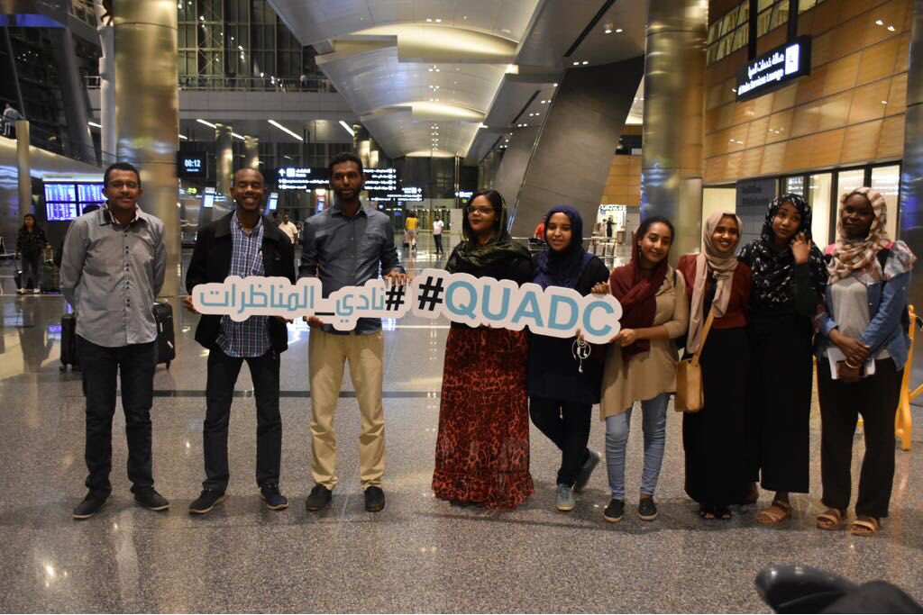 QUDebateClub's tweet photo. وصول الفرق المُمثلة لجامعة الأحفاد والخرطوم للمنافسة في بطولة جامعة قطر للمناظرات باللغة العربية 2018 #QUADL 🇸🇩💪🏻. https://t.co/GyXDjkJNG3
