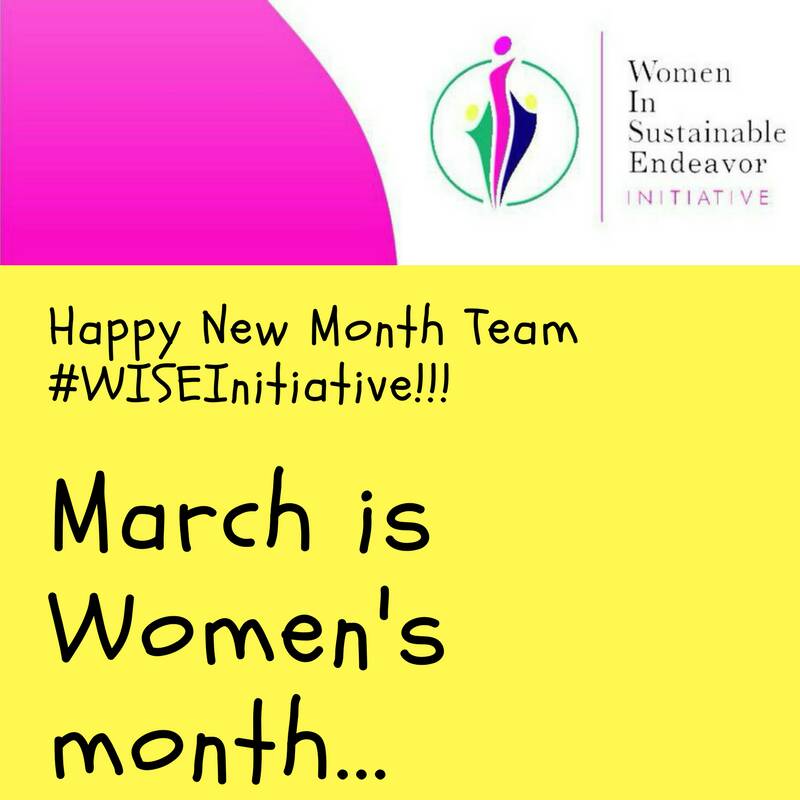 We are so excited for March and its endless possibilities...

We invite you to be part of our activities as we collaborate with blame organisations this women's month!

#WISEInitiative #realtimesupport #collaboration #ngo