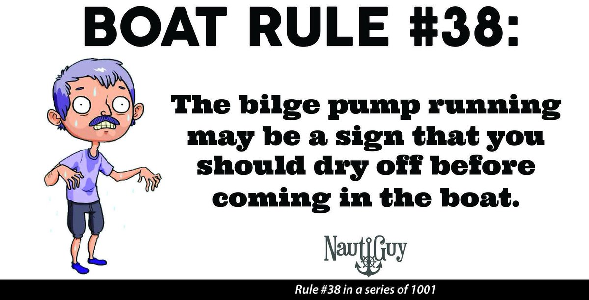 TheWaterSoul's tweet photo. Boat Rule #38 It’s a sign!! https://t.co/1IdtTyoJCJ