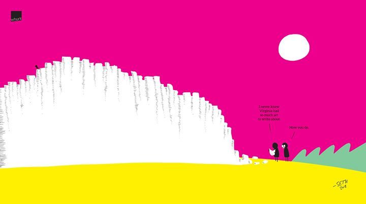 "I never knew Virginia had so much art to write about."

"Now you do."

Here's to another five years!
Comic by Seth Casana
whurk.org/61/five-years-…