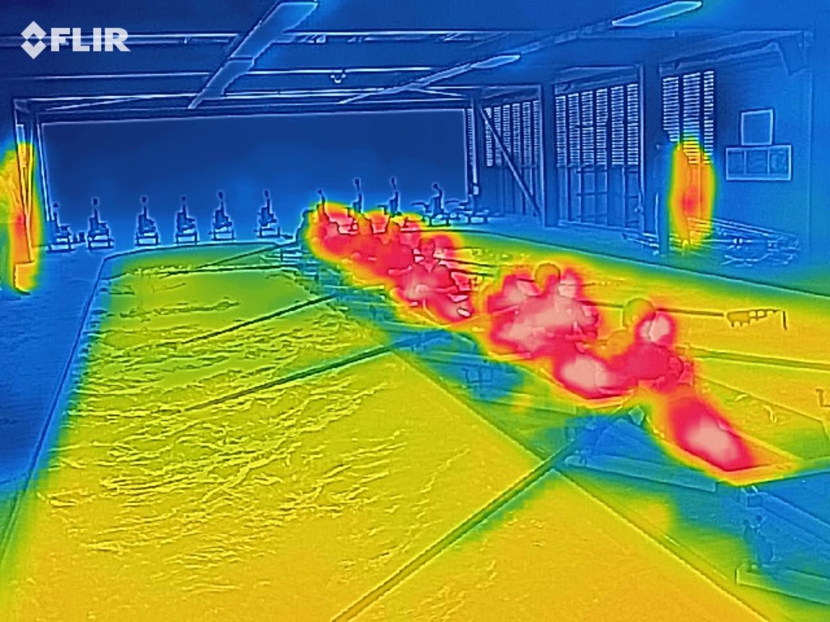 RadleySports's tweet photo. Thermal imaging of the @RadleyBC @RadleyCollege boys in the rowing tank #heatfactory https://t.co/sAy4Ca3glX