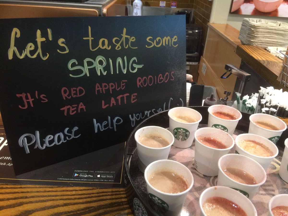 Spring has sprung pop in and try our new apple rooibos tea its fresh full if flavour and decafinatted