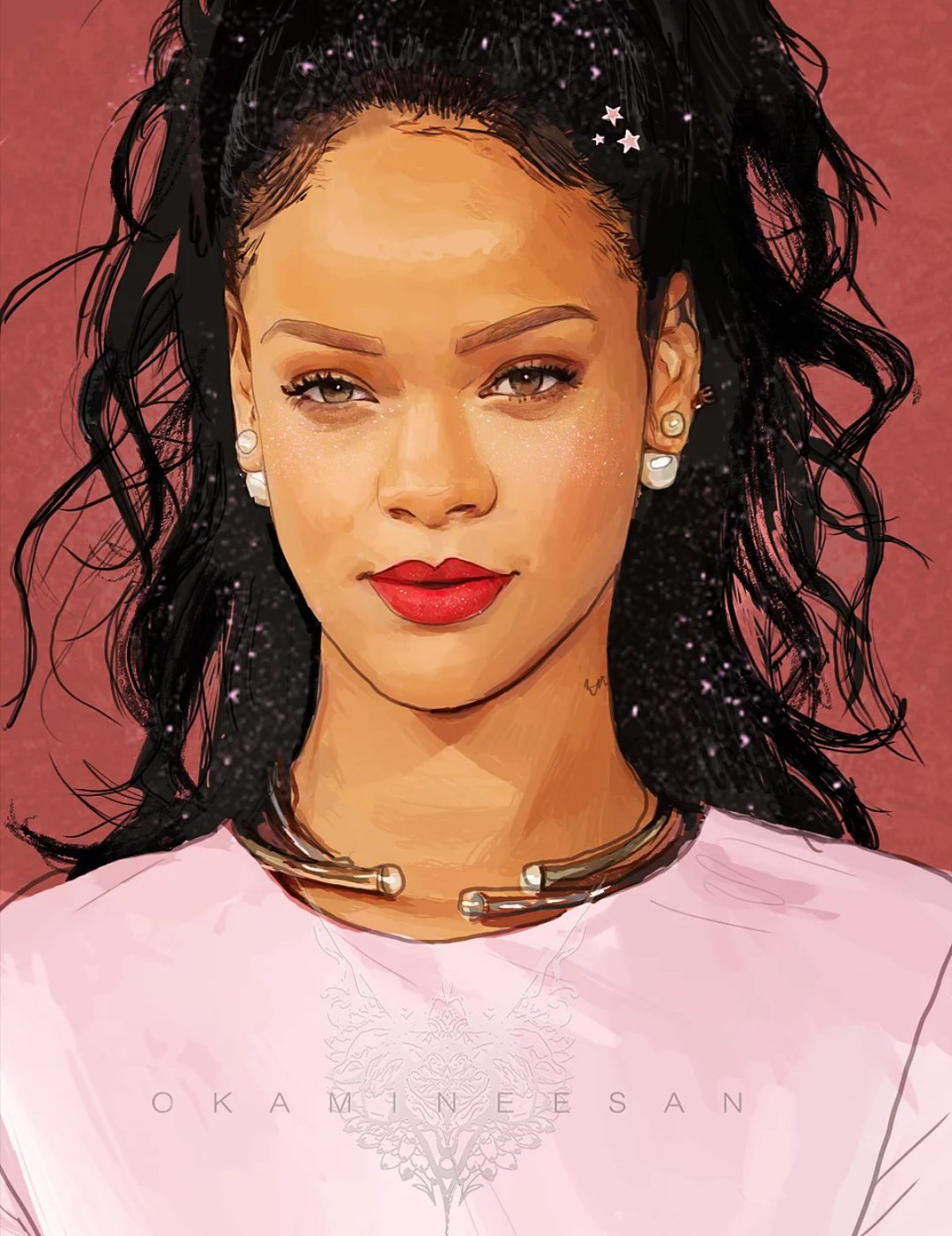 My digital art of the beautiful Rihanna! Happy belated birthday!    