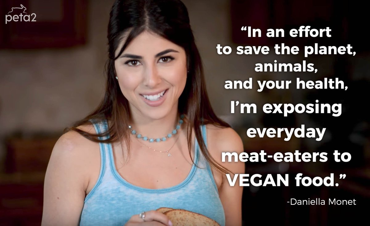 PETAShares's tweet photo. She's bold, talented, beautiful, &amp; #vegan 🌱 Happy Birthday to the compassionate @DaniellaMonet 💋♥️ https://t.co/WTbGrY0oaF