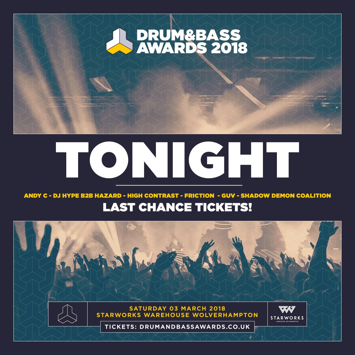 dnbawards's tweet photo. Tonights the night! #THEDRUMANDBASSAWARDS

Doors open at 9pm
Last entry 11pm https://t.co/br73WAnHot