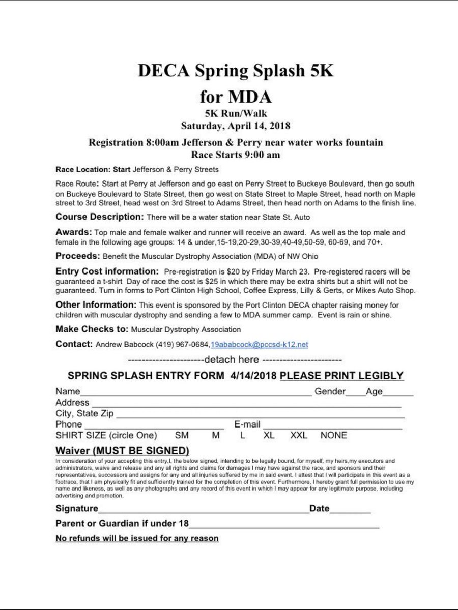 dylanjohnson020's tweet photo. If you or your friends like running get the word out about DECA’s Spring Splash 5k!!! https://t.co/Xh0cAuMrt8