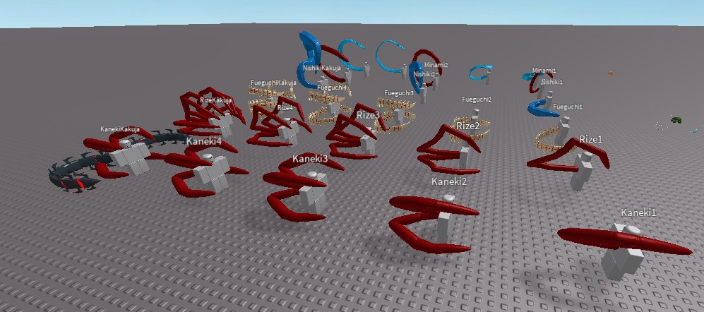 Sushiwalrus On Twitter These Were All Made With Unions Too Meaning No Blender Meshes But Now That I Have Improved I Can Use Blender Meshes It Says A Lot For My Progress - roblox project ghoul kagune tier list