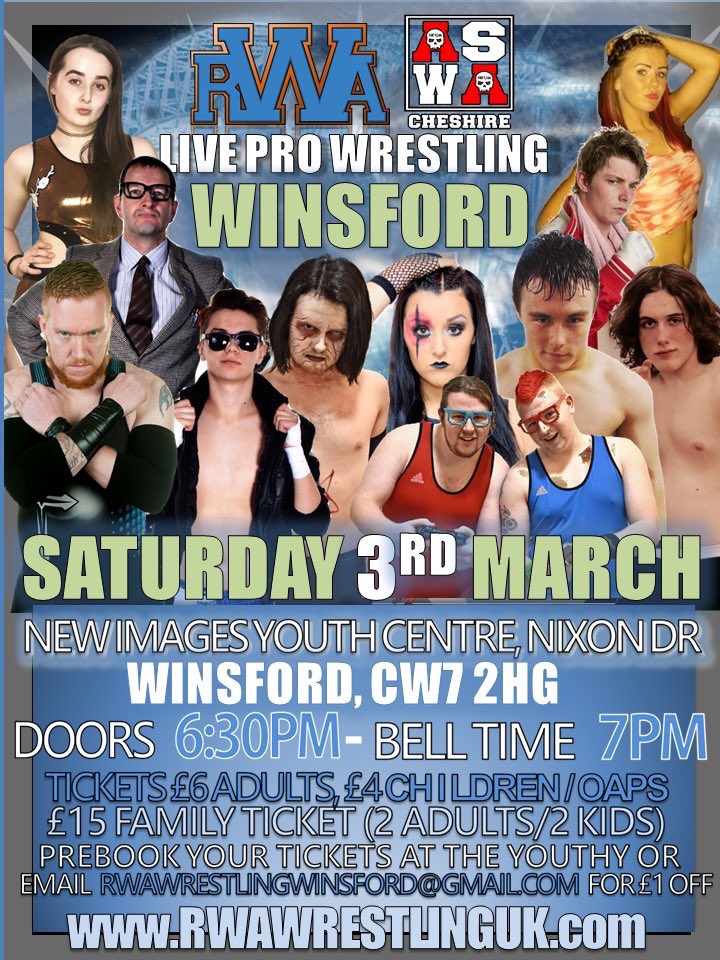 THIS SATURDAY
We’re back in #Winsford and I can’t wait to show them my new toy... #TAGCHAMPS 

#Sandbach #Runcorn #Cheshire #HolmesChapel #Stoke #Crewe #Liverpool #Merseyside #Northwich