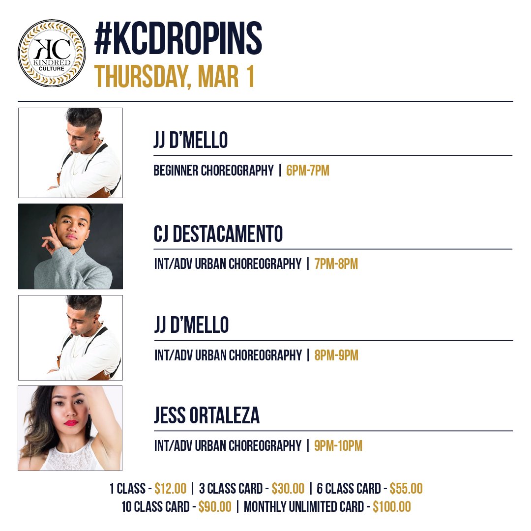 Dang, March is here already! Come through to #KCDropins with these handsome fellas this evening; @jessortalezaa subbing for <a href="/joshtorrres/">Josh</a>'s int/adv slot!