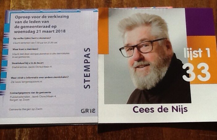 cjdnijs's tweet photo. De oproepkaarten voor komende gemeenteraads verkiezing zijn binnen. Ik weet welke kandidaat te stemmen. En U? https://t.co/mXdLF9uwvW