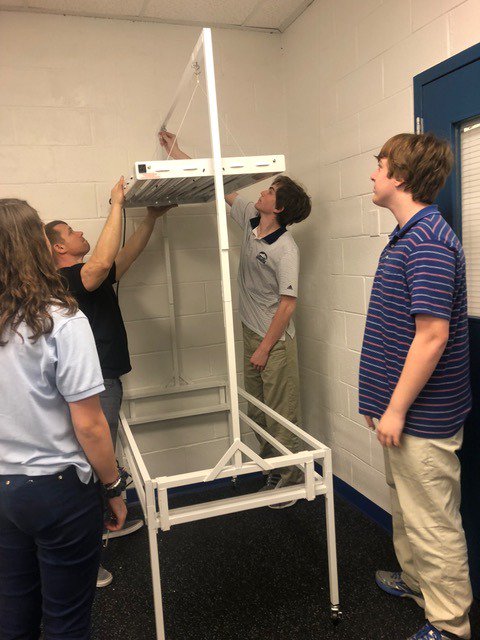 Trident_Academy's tweet photo. It's here....Trident Academy's 1st Sustainable Hydroponics Garden! Thank you to Green Spirit Hydrogardens &amp; @ToshibaInnovate! #multisensory #PBL #workingtogether #givingback https://t.co/83GHp3yrdr https://t.co/4fWRhYttCg