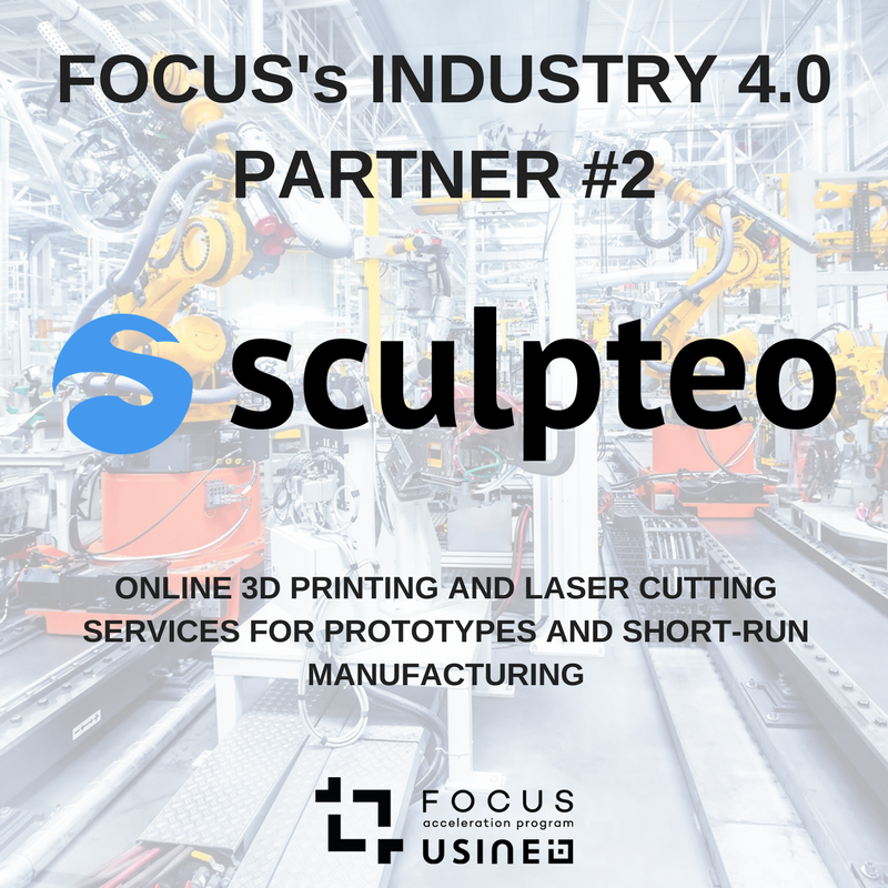 FOCUS_UsineIO's tweet photo. 📯@usineIO is proud to announce FOCUS partner #2: @sculpteo. Online 3D printing and laser cutting services for prototypes and short-run manufacturing.🚀Experts will give precious expertise to startups at @joinstationf !👨‍🏫Stay tuned for next partners🤝#3Dprinting #prototype https://t.co/o57t3DHClw