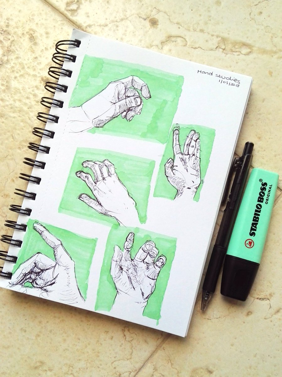 MaylingArt's tweet photo. Hand studies - working on my weakness to become a better artist! 

#art #studies #hands #sketch #sketchbook #learning #anatomy https://t.co/6AeIMPElhe
