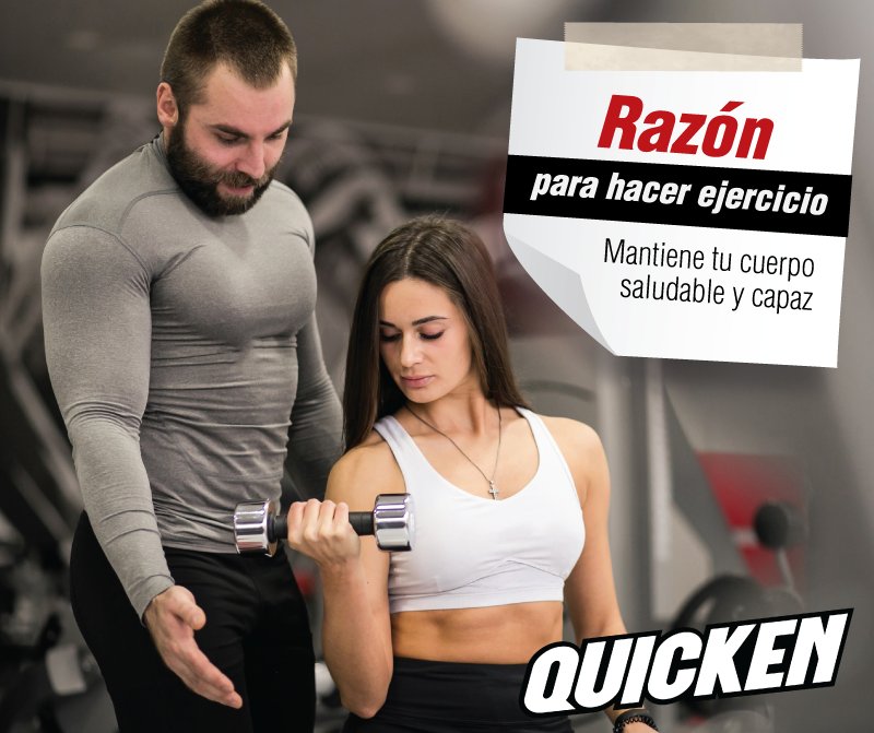 QuickenColombia's tweet photo. Hacer ejercicio regularmente te ayudará a mantener tu peso y reducir los riegos de contraer alguna enfermedad. El ejercicio regular y una dieta saludable pueden traer muchos beneficios, incluyendo más energía, felicidad, salud y hasta una vida más larga. https://t.co/B4sbqGIgmV