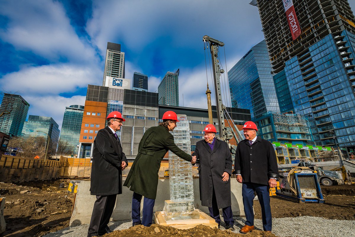 rizdhanji's tweet photo. Images from this morning's Official Groundbreaking - Construction on Montreal's most exciting condo project, #tourdescanadiens3 has commenced! @TourDesCH https://t.co/3iDBwt4bSj